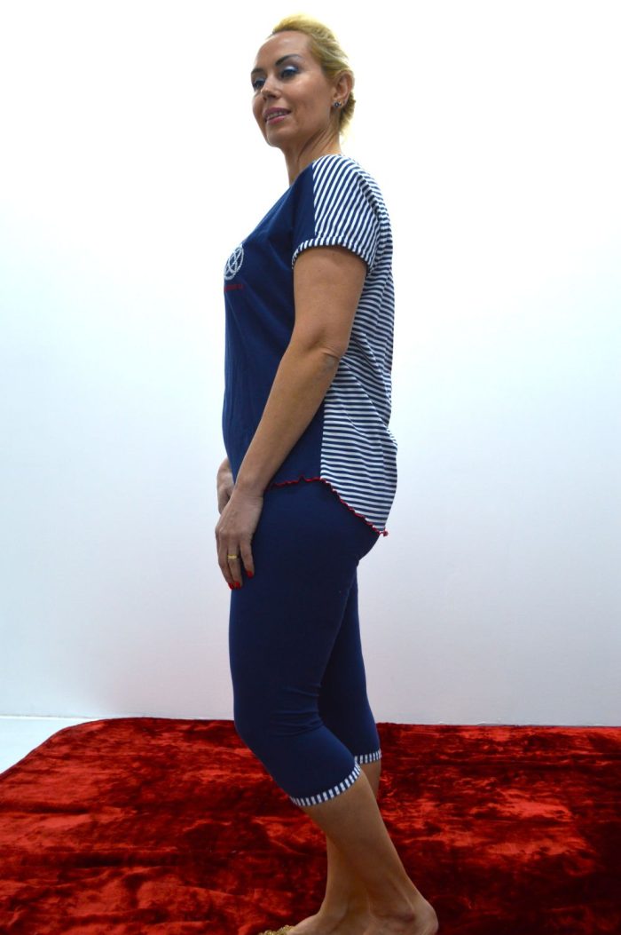 Pijama estilo náutico, Marinho