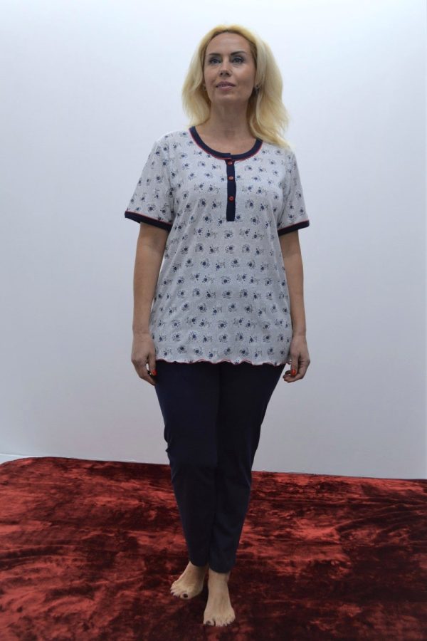 Pijama de senhora t-shirt+ calça, Estampado