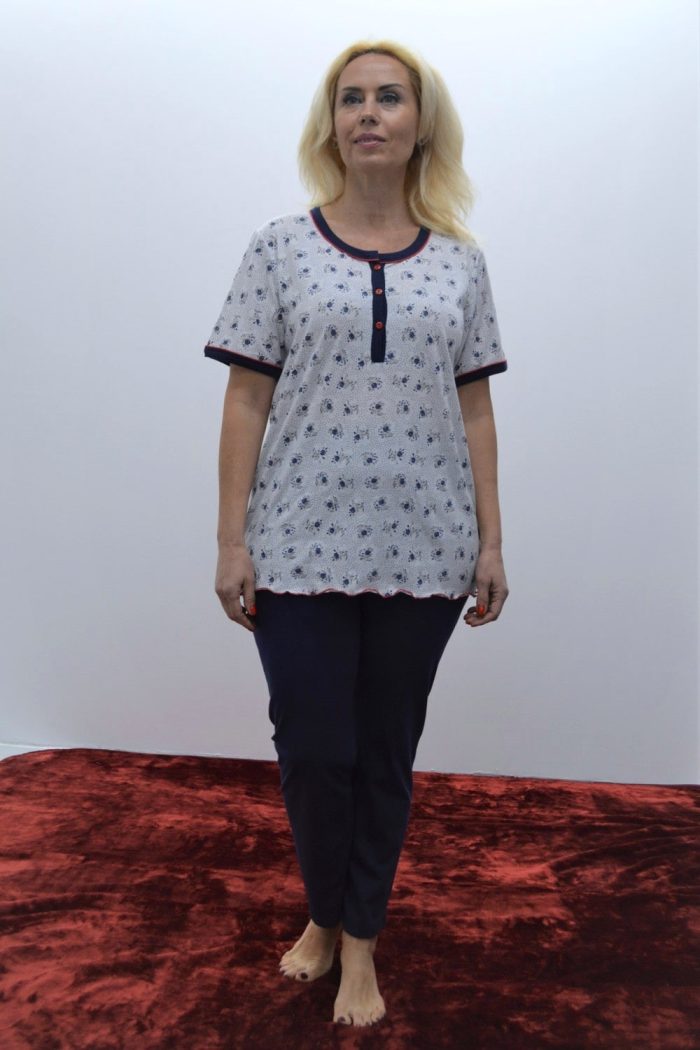 Pijama de senhora t-shirt+ calça, Estampado