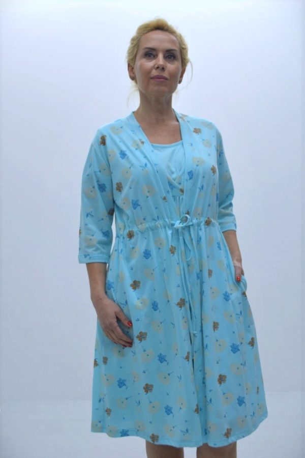 Robe de mulher com bolsos, Estampado