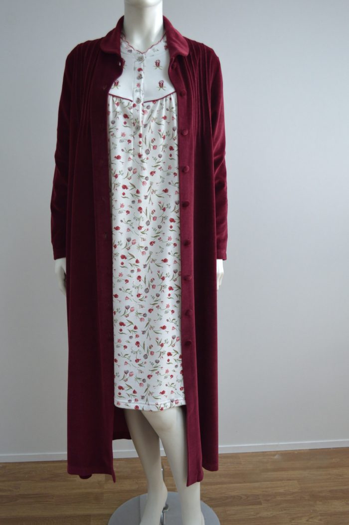 Robe em veludo, Bordeaux