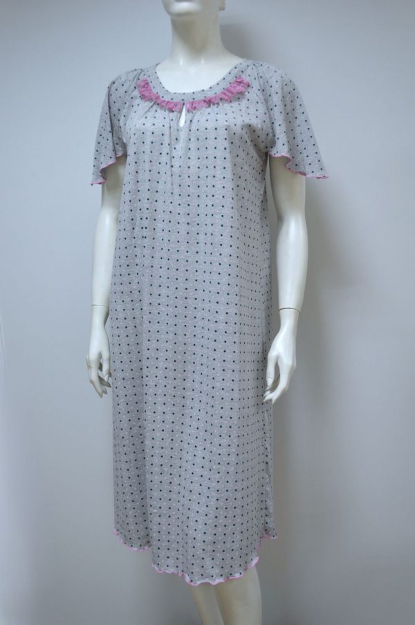 Camisa de dormir longa, Estampada