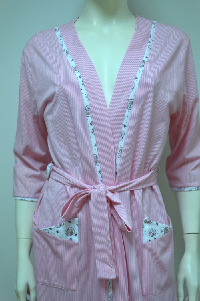 Robe modelo kimono, Riscas