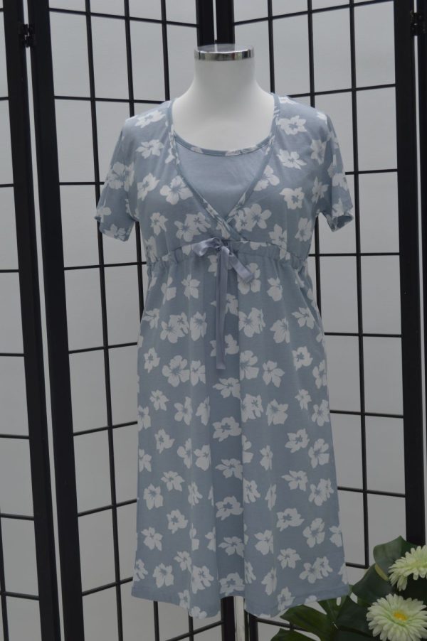 Camisa de dormir de Mulher, Estampado flores