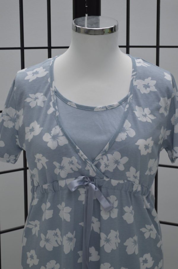 Camisa de dormir de Mulher, Estampado flores