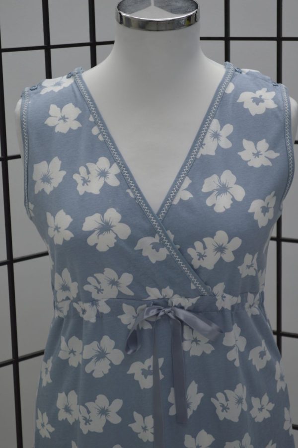 Camisa de dormir sem manga, Estampada