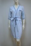 Robe com bordado, Azul
