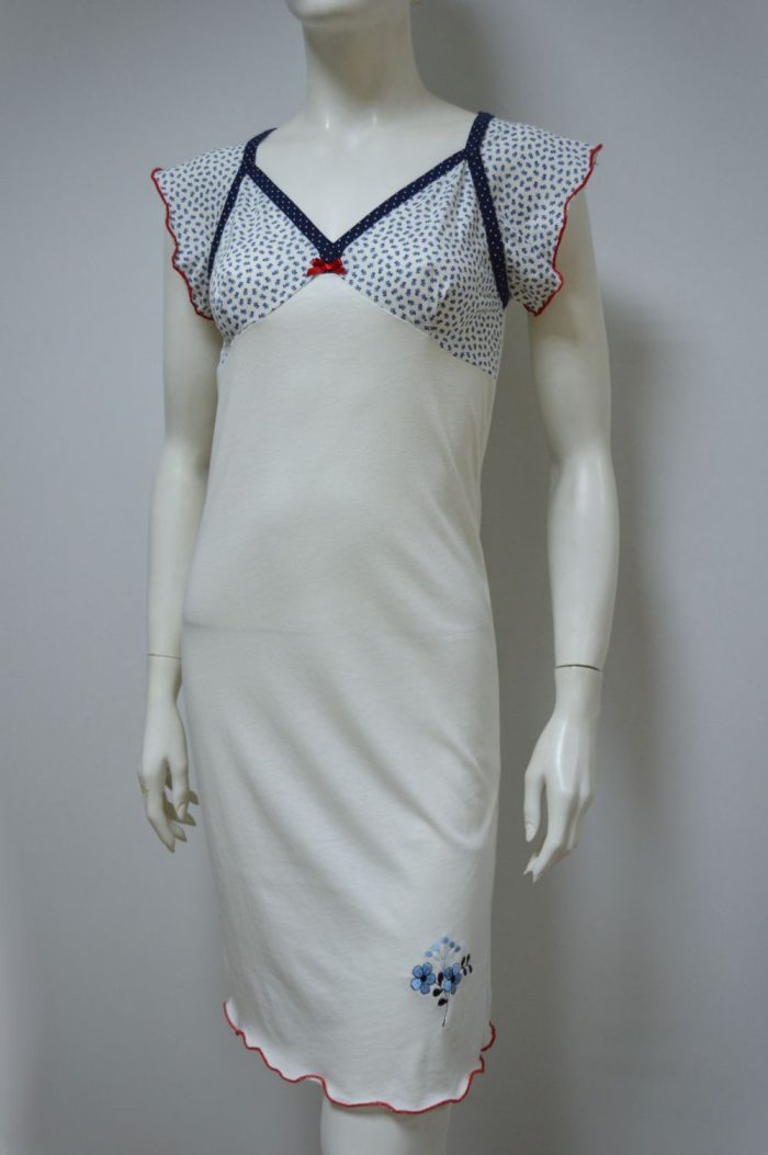 Camisa de senhora com bordado, Pérola