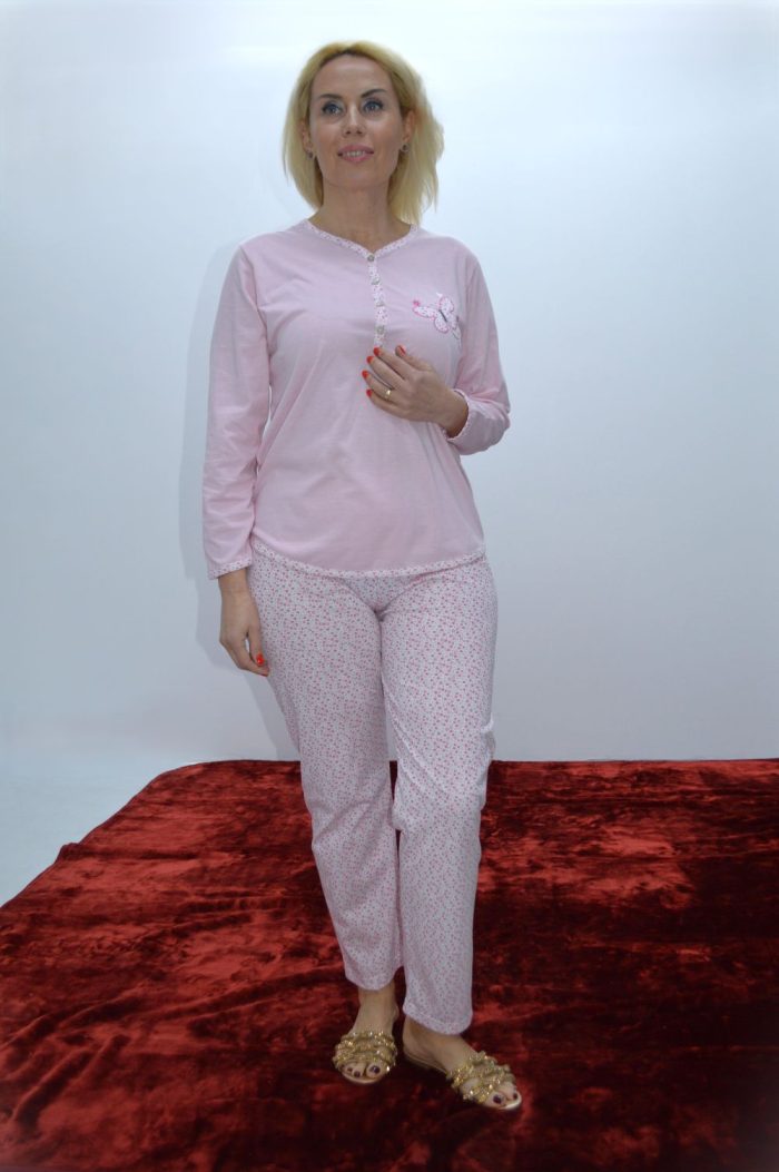 Pijama de manga comprida, Rosa