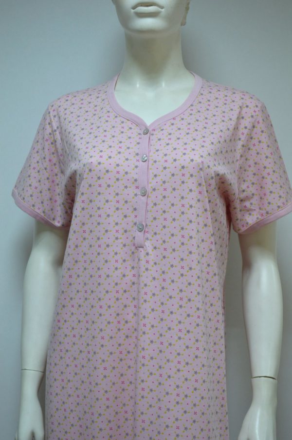 Camisa de dormir comprida, Estampada