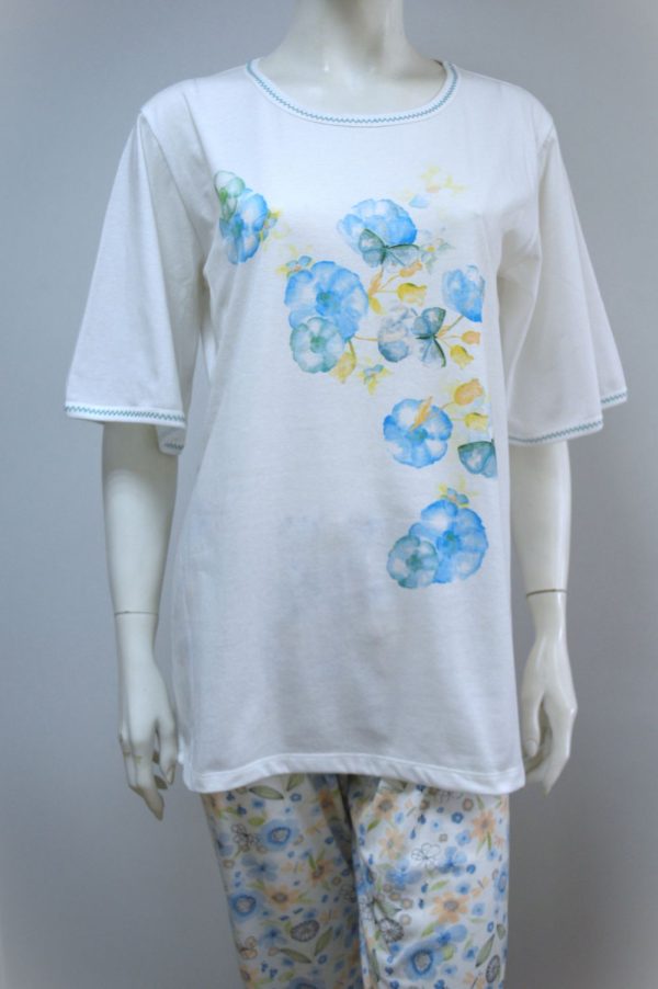 Pijama de Senhora de Manga Curta, Estampado