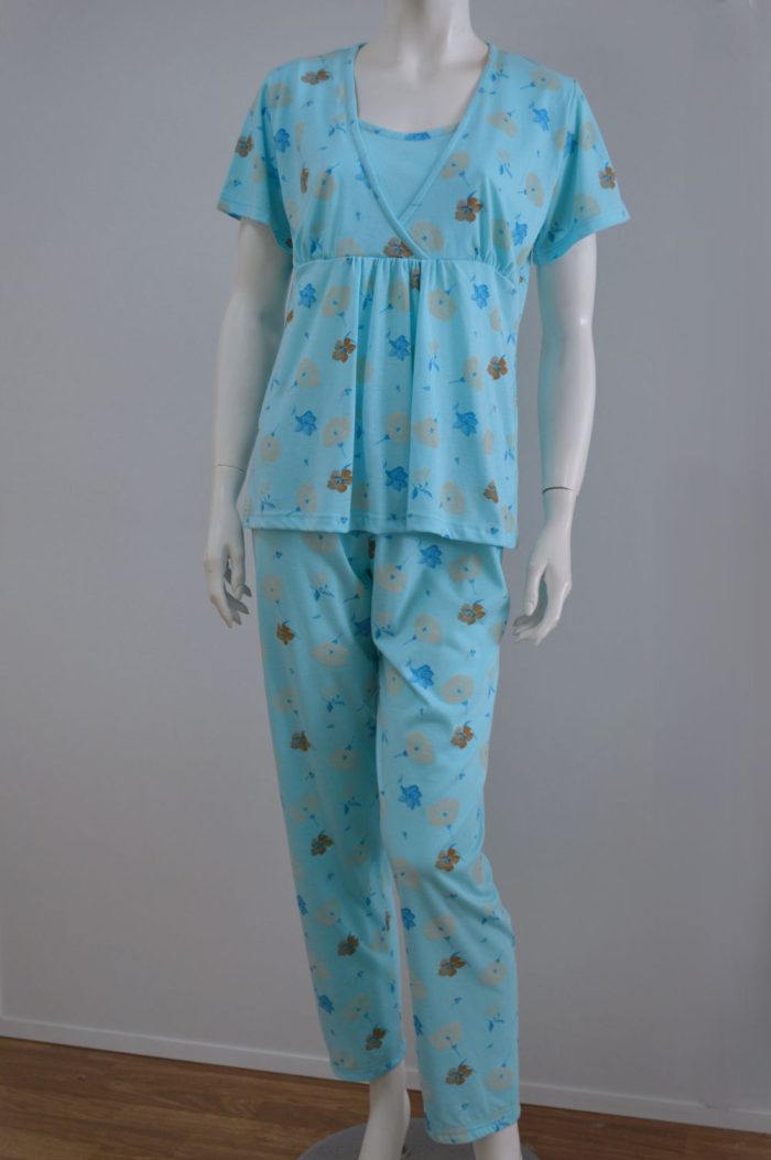 Pijama de Mulher Manga Curta, Estampado